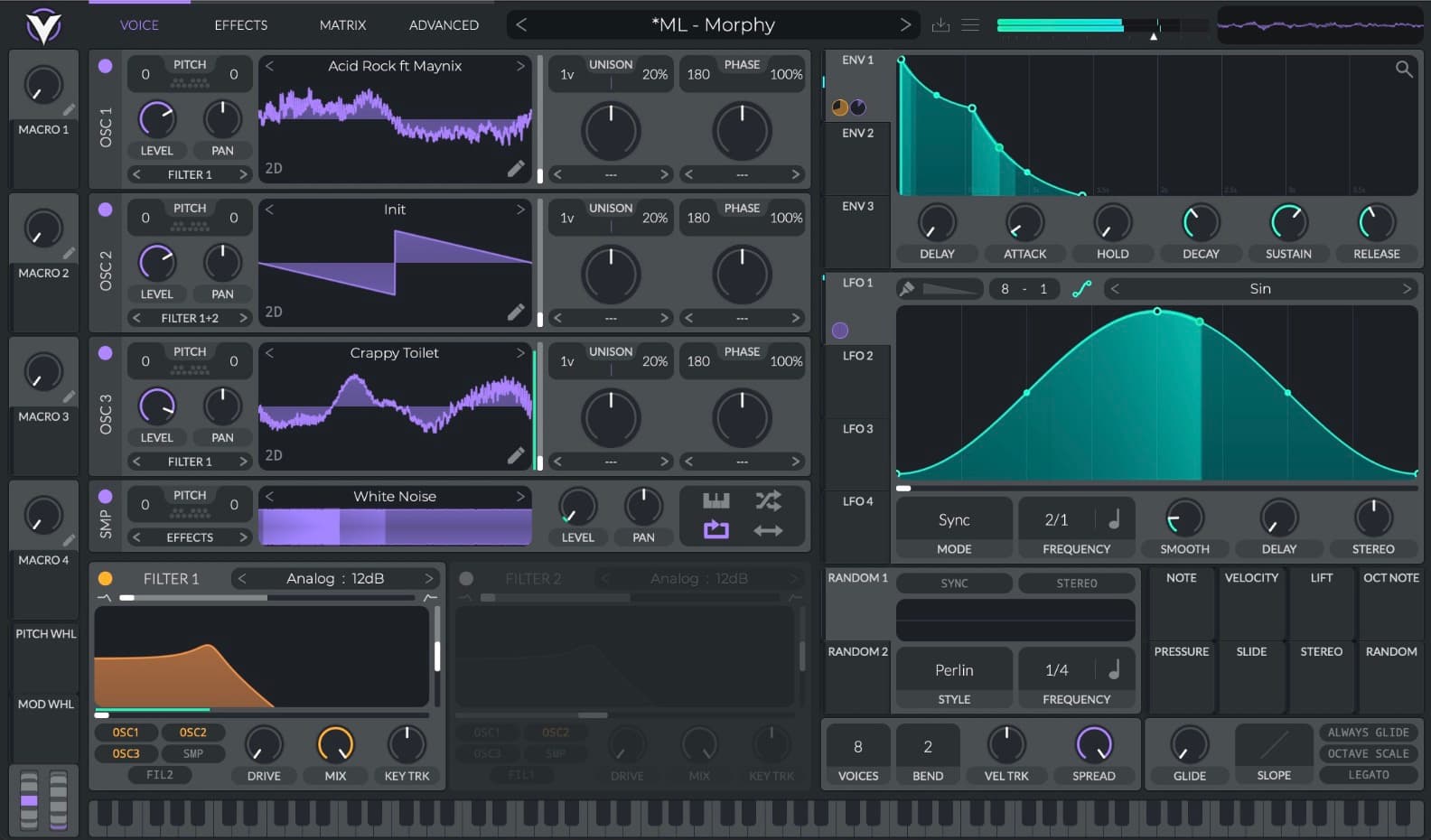 Vital synthesiser screenshot